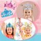 17 Pcs Princess Party Crowns Set Kids Party Supplies Tiaras Making Kit with Diamond Stickers